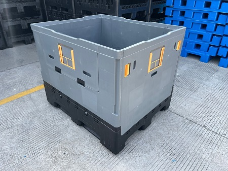 Industrial Rigid Closed Deck Collapsible Plastic Pallet Box