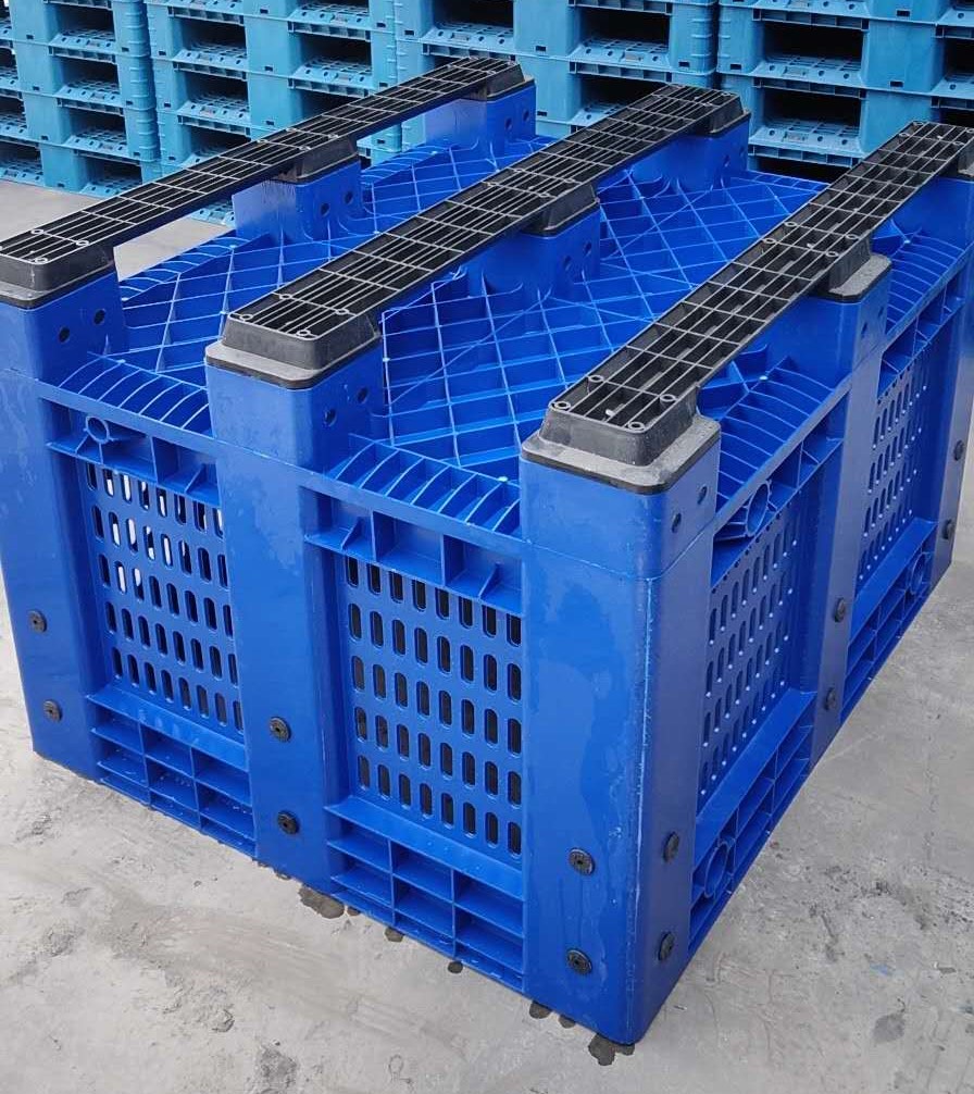 大型の積み重ね可能な通気口付き保管プラスチックパレットバルクコンテナ
