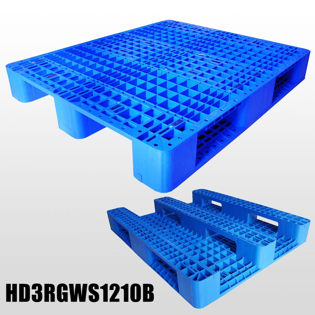 1200*1000*155 mm 産業用プラスチックパレット 3 ランナーとメスデッキ付き